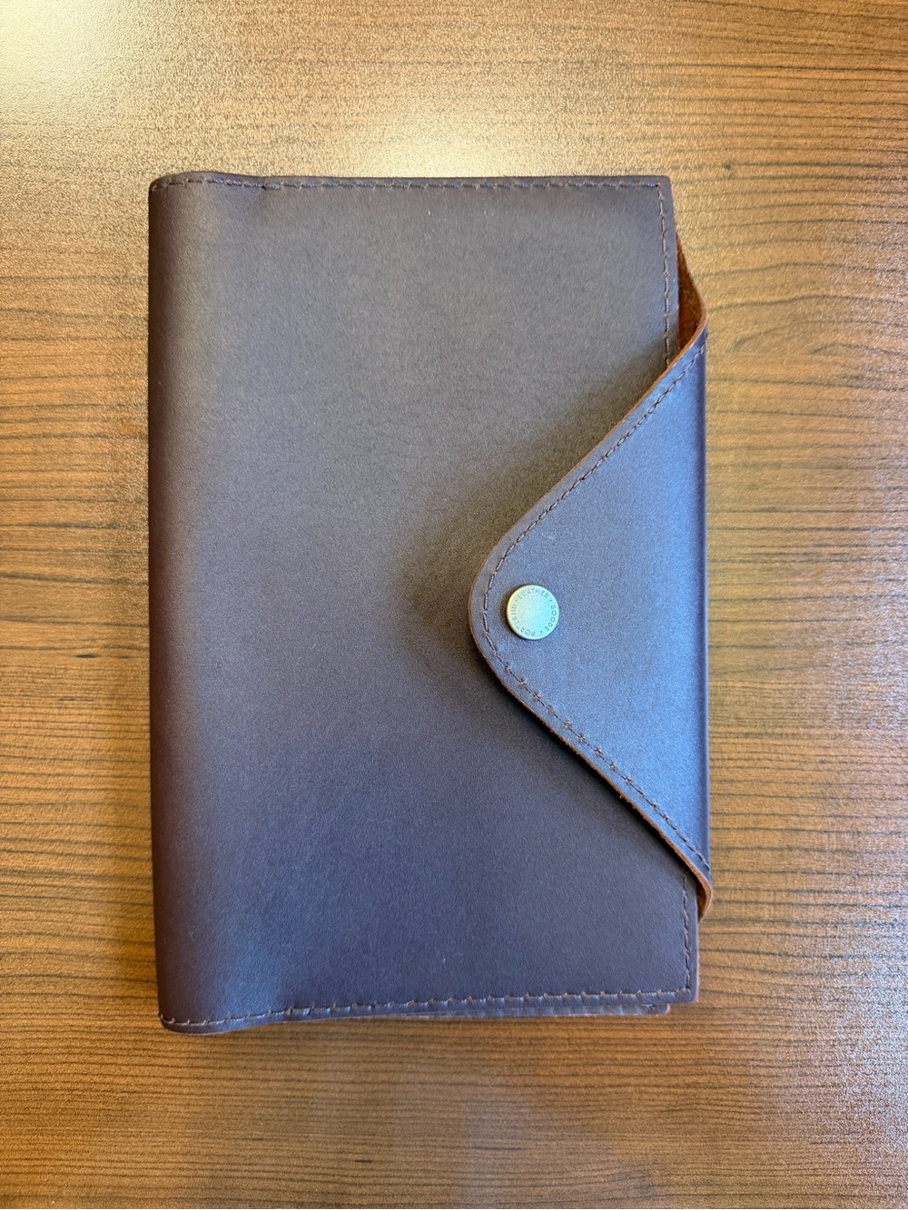 Portland Leather Brown Leather Notebook Journal with Snap Closure